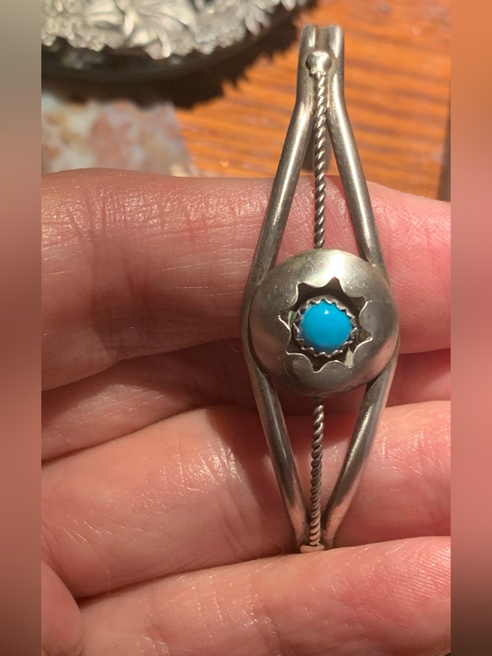 Vintage Shadowbox Turquoise Bracelet Cuff